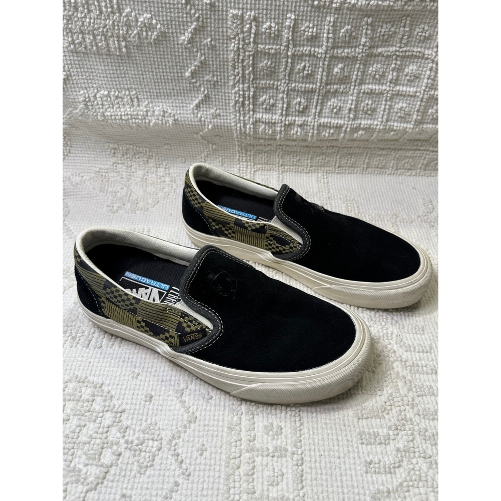 Vans Michael February Classic Slip-On SF Black Olive Men 5.5 Women 7 Surf Shoes
